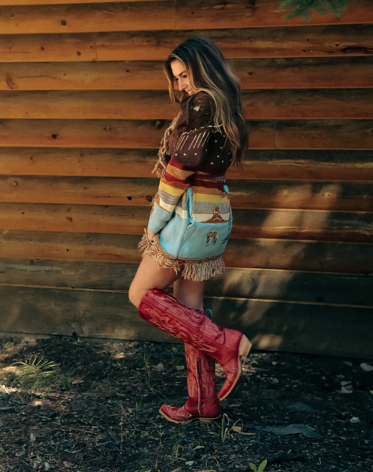 CORRAL WOMEN'S EMBROIDERY TALL TOP RED SNIP TOE COWBOY BOOT Sanchez Brothers Western Wear Aurora