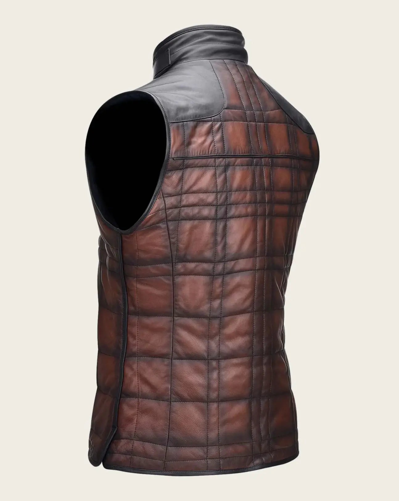 Cuadra Brown Embroidered Vest Cuadra
