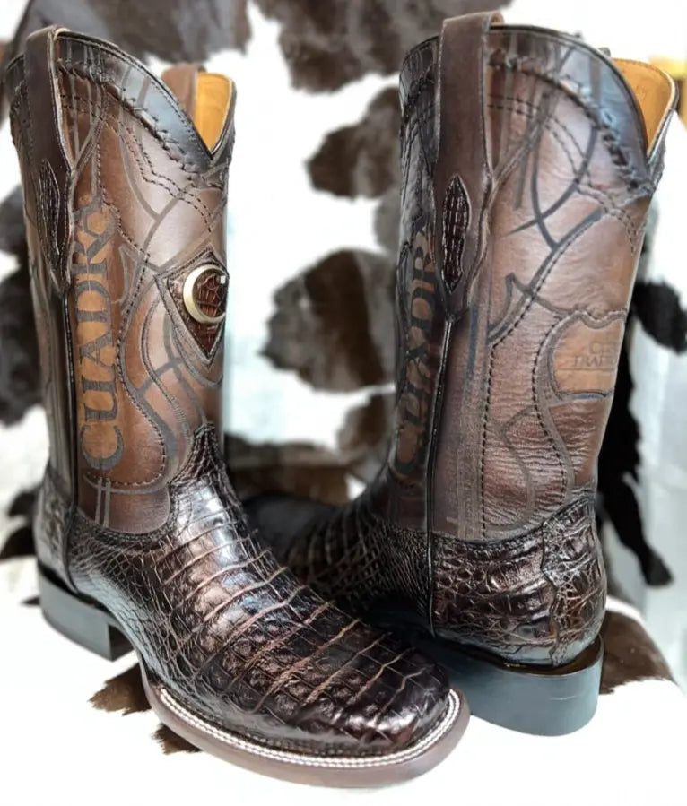 Cuadra Caiman Brown Wide Square Toe Cuadra