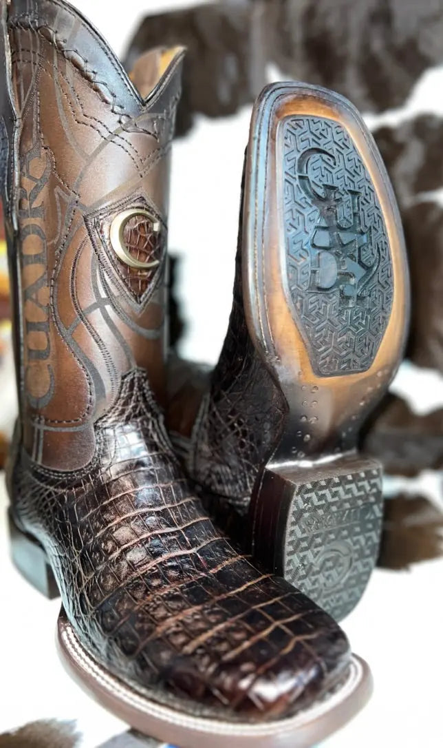 Cuadra Caiman Brown Wide Square Toe Cuadra