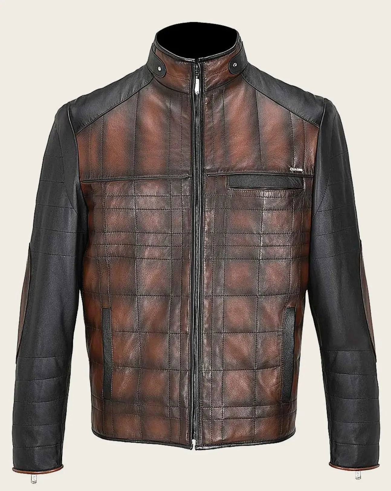 Cuadra Mens Brown Hand-Chaded Jacket Cuadra