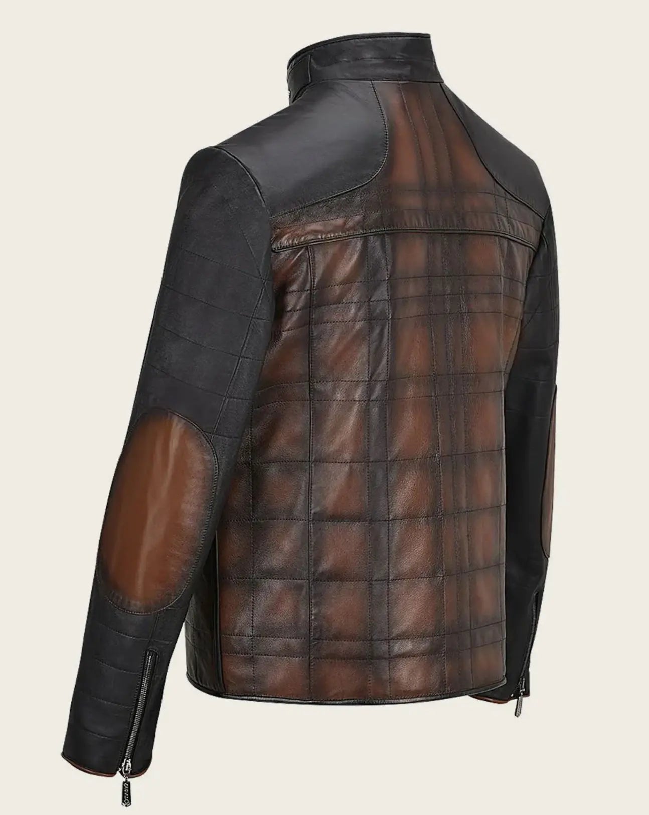 Cuadra Mens Brown Hand-Chaded Jacket Cuadra