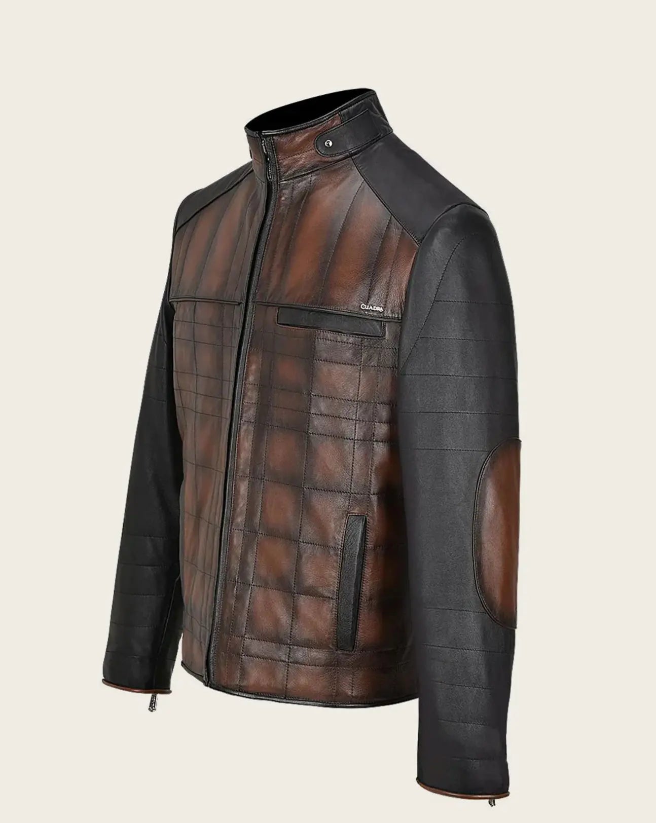 Cuadra Mens Brown Hand-Chaded Jacket Cuadra