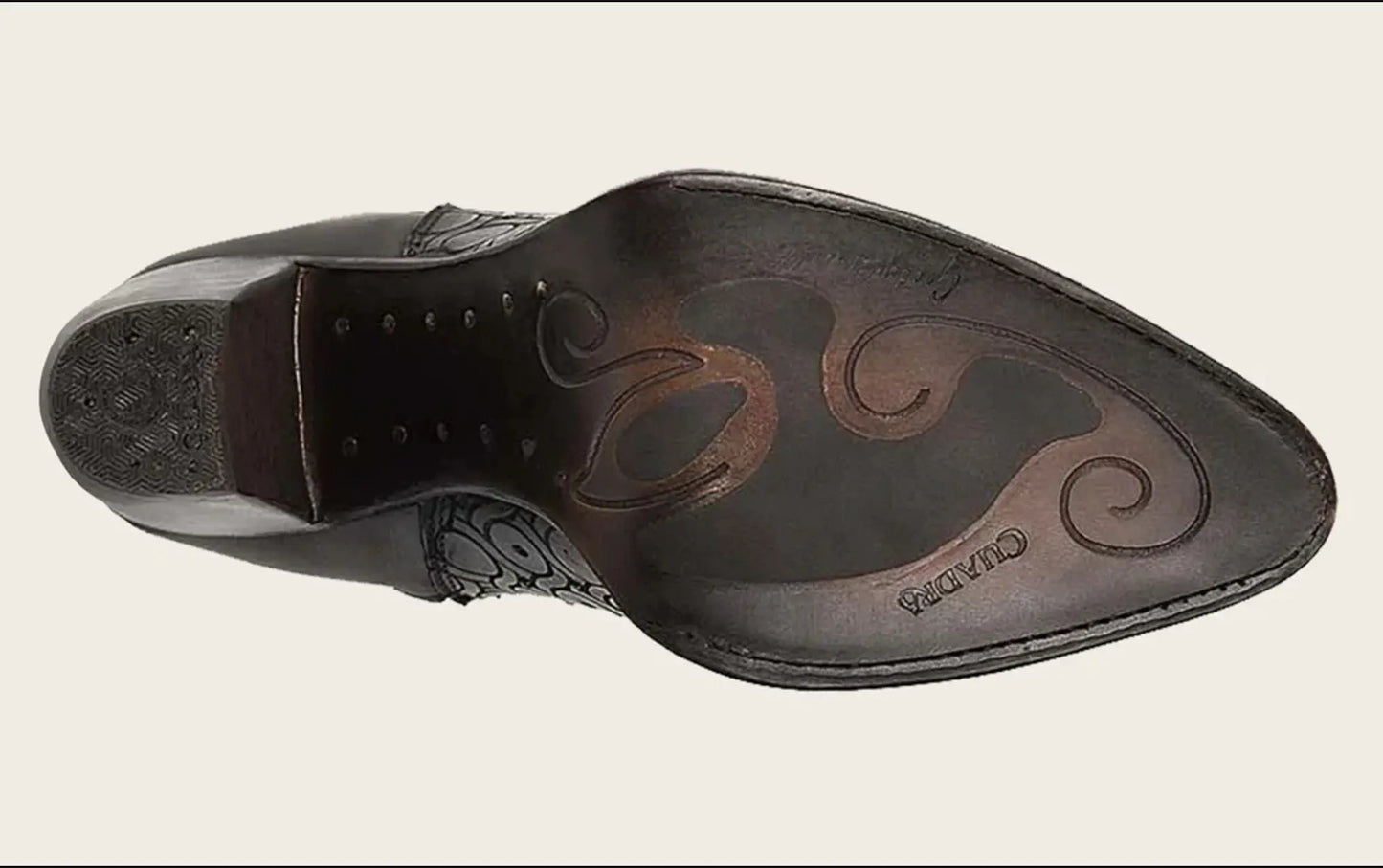 Cuadra Tall Dark Brown Boot With Crystals Cuadra