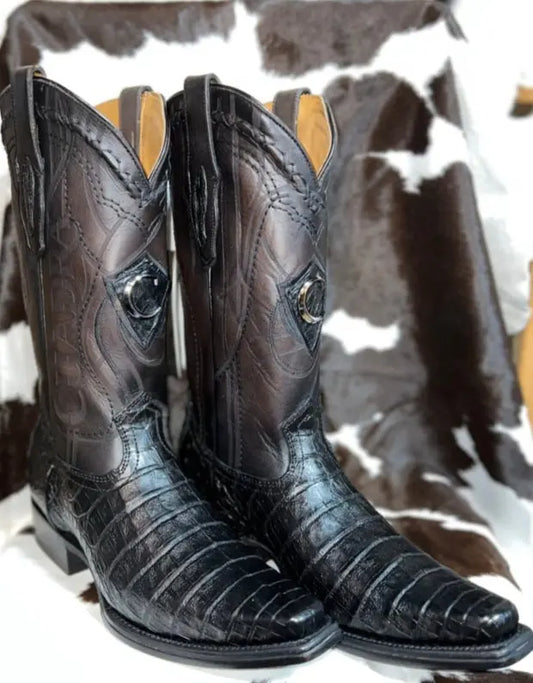 Cuadra Caiman Narrow Square Toe Black Sanchez Brothers Western Wear Aurora