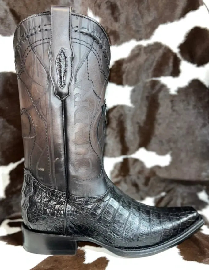 Cuadra Caiman Narrow Square Toe Black Sanchez Brothers Western Wear Aurora