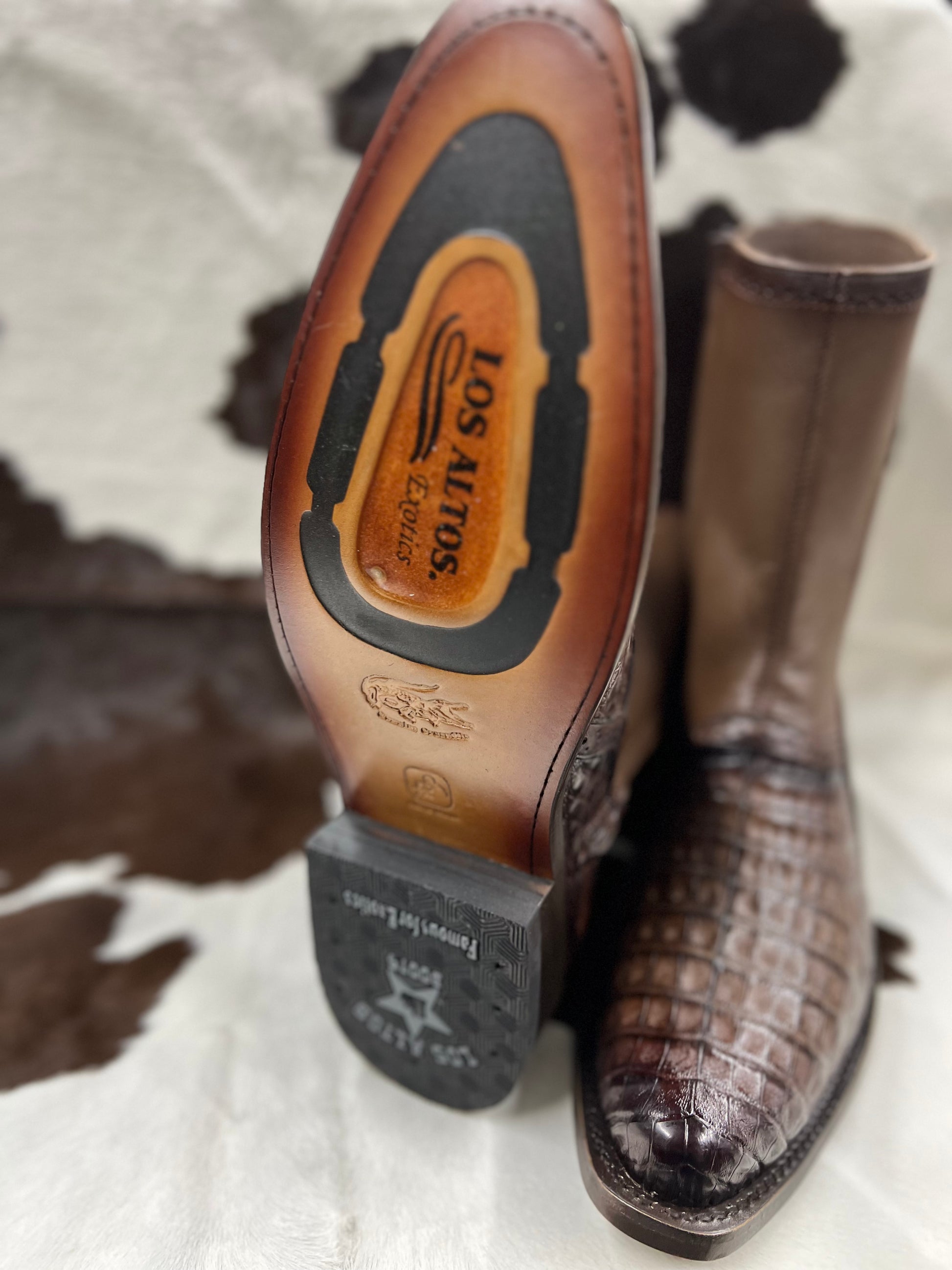 LOS ALTOS CAIMEN BELLY DRESS BOOT BROWN Los Altos