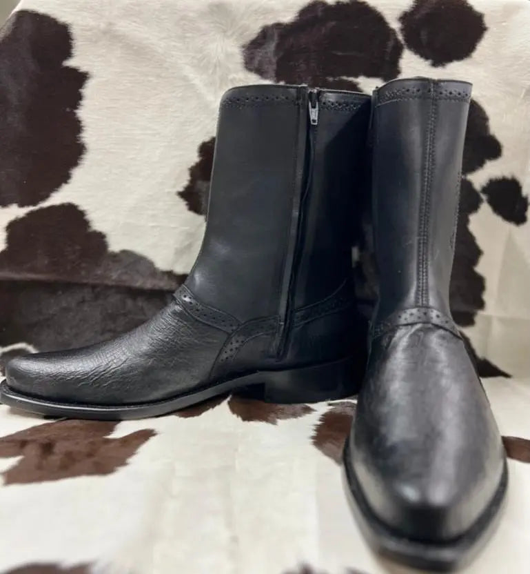 LOS ALTOS SMOOTH OSTRICH DRESS BOOT ZIPPER BLACK Los Altos