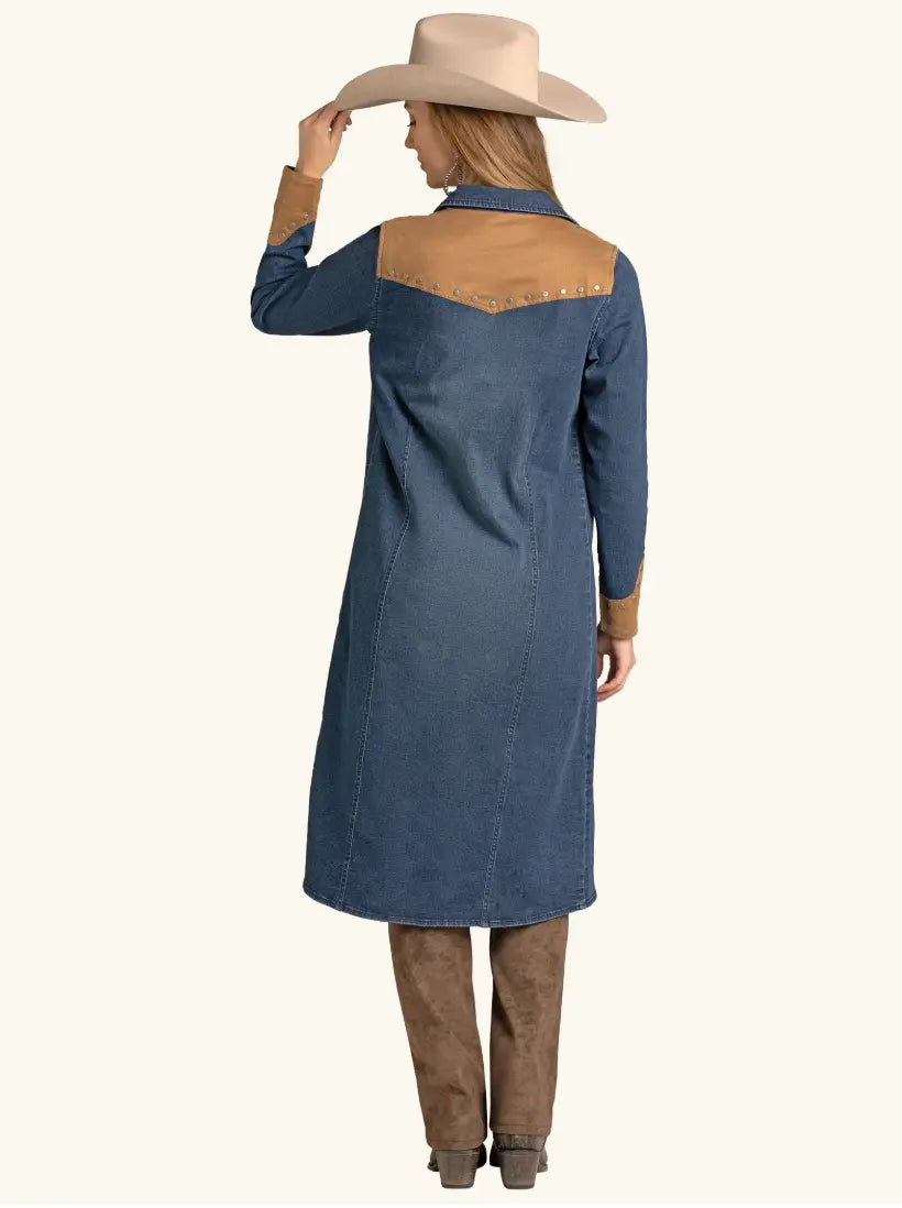 Panhandle Slim Women's Denim Dress (Size: XXL, Color: DENIM)