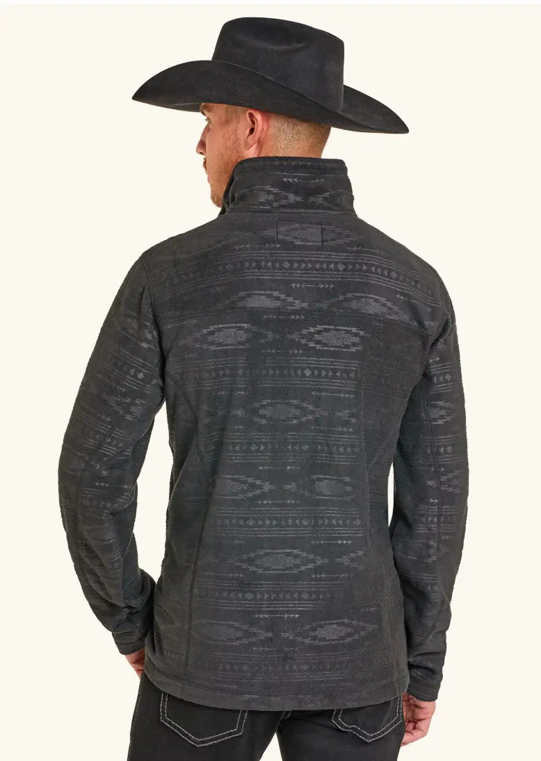 Panhandle Men's Embossed Aztec Fleece Pullover Sanchez Brothers Western Wear Aurora