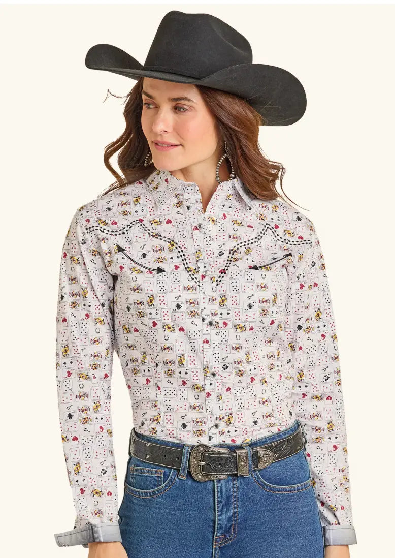 Panhandle Texas Hold'em Long Sleeve Snap Shirt Sanchez Brothers Western Wear Aurora