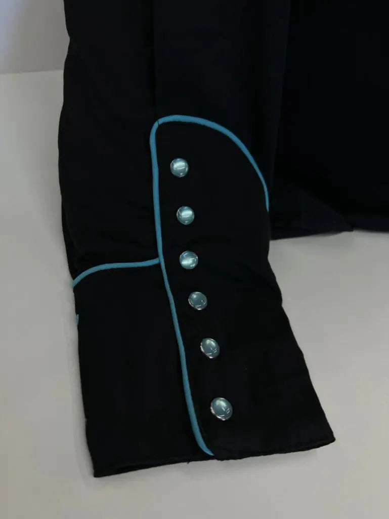 SCULLY MEN'S EMBROIDERED SCROLL LONG SLEEVE SNAP WESTERN SHIRT LIGHT BLUE Scully