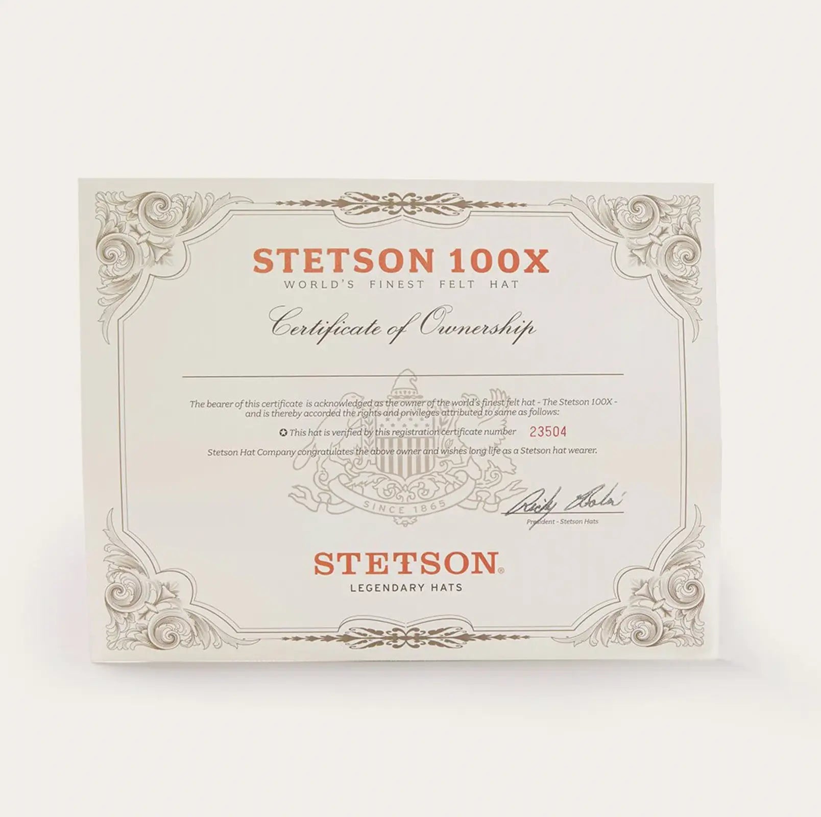 Stetson El Presidente 100X Stetson
